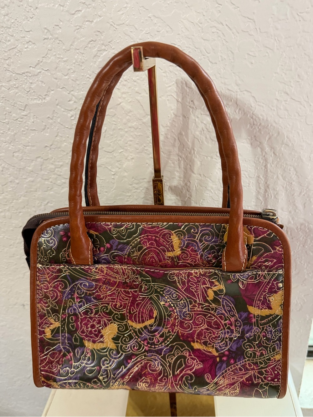 Patricia Nash Multicolor Floral Pattern Satchel - Picture 2 of 8